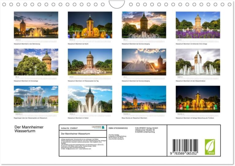 Der Mannheimer Wasserturm - Kalender 2027-2