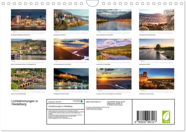 Lichtstimmungen in Heidelberg - Kalender 2027-2