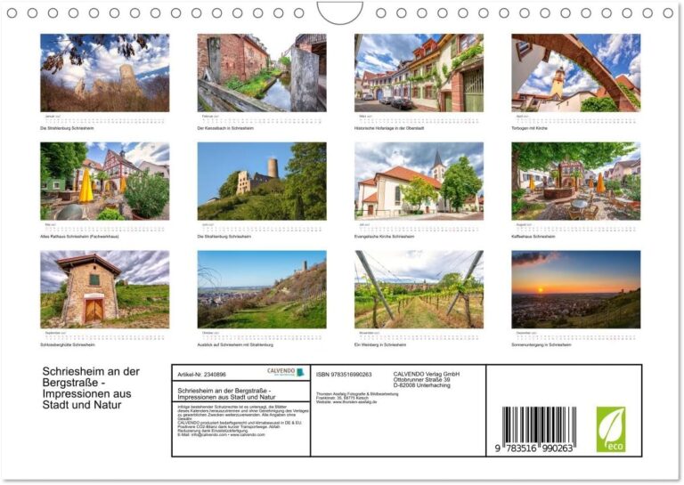 Schriesheim an der Bergstraße Impressionen aus Stadt und Natur - Kalender 2027-2