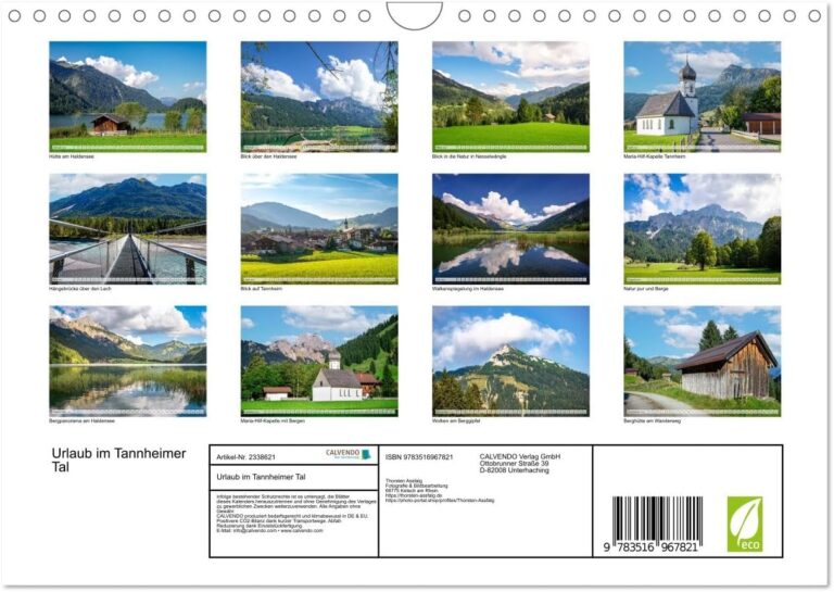 Urlaub im Tannheimer Tal - Kalender 2027-2